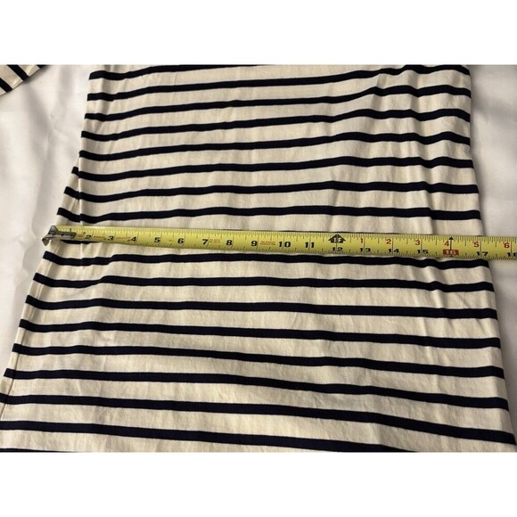 KATE SPADE Lace Collar Stripe Tee Dress Women Small 3/4 Sleeve Above Knee Casual - Picture 9 of 10